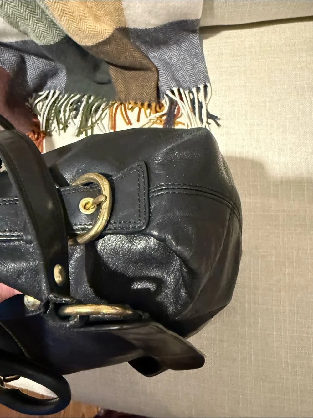 Coach Black Julianne - Classic Women's Shoulder Bag from 2009 Madison collection